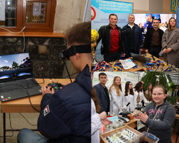 Vystavkovi stendy fakultetiv u holovnomu korpusi